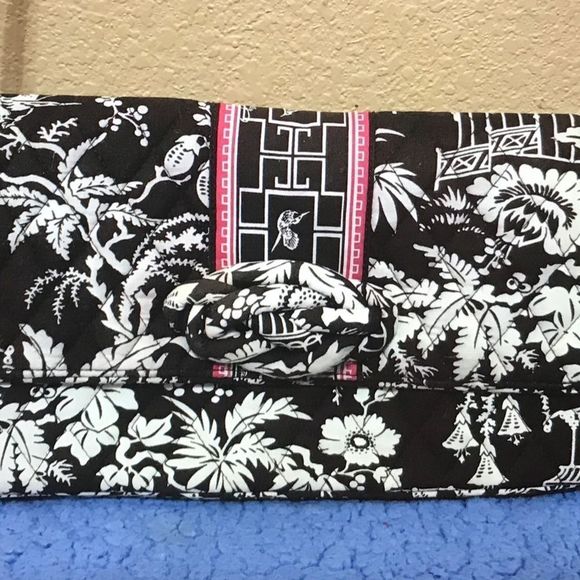 Vera Bradley Shoulder Handbag, Brown with Pink, Vintage - Picture 8 of 8